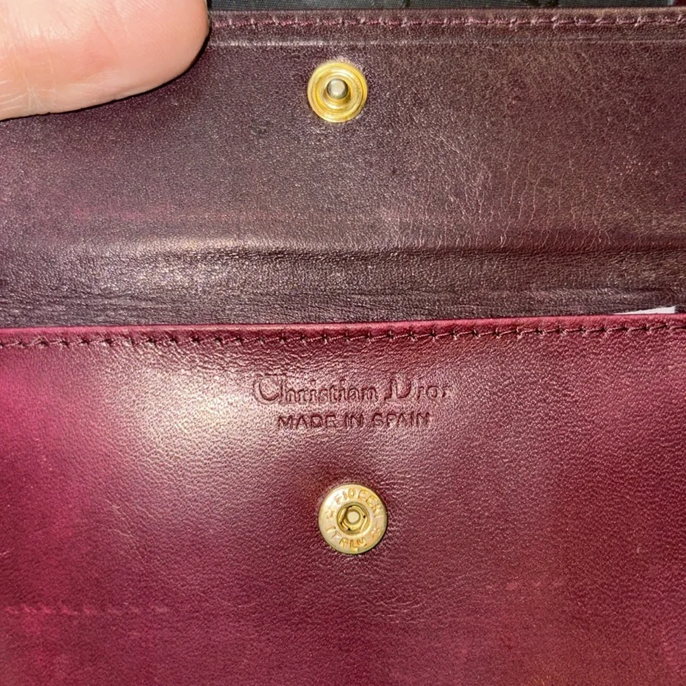 Authentic Beautiful vintage Dior burgundy Wallet